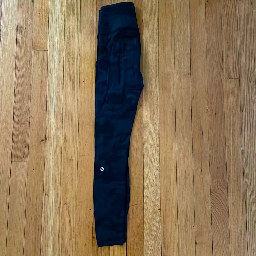 Lululemon camouflage fast and free high rise tights